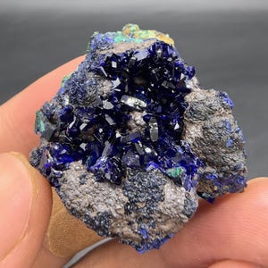 Blue Azurite Malachite Specimen, Vibrant Blue Azurite from Anhui Province, China, Mineral Specimen