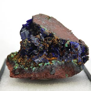 Blue Azurite Specimen, Vibrant Blue Azurite from Anhui Province, China, Raw Blue Azurite Cluster with Malachite, Mineral Specimen