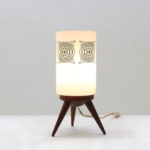 Mid-Century Modern French Table Lamp with Opaline Glass Shade, 1960s