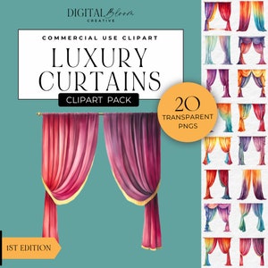 Cortina Clipart lujo terciopelo teatro escenario cortinas Broadway cortinas superposiciones fiesta Clip Art PNG gráficos fiesta invitar imágenes uso comercial