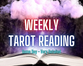 Wöchentliche Tarot-Lesung, 7-Tage-Tarot-Lesung, Tarot-Lesung, Detaillierte Tarot-Lesung, Wöchentliche psychische Voraussagen, Tarot-Lesung am selben Tag