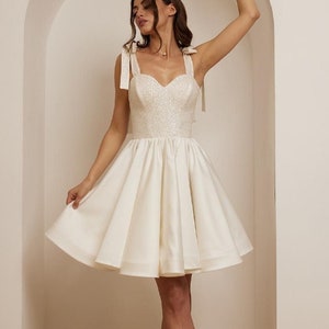 Mini wedding dress, reception dress, cocktail dress, engagement dress, short wedding dress, fairy wedding dress, second wedding dress
