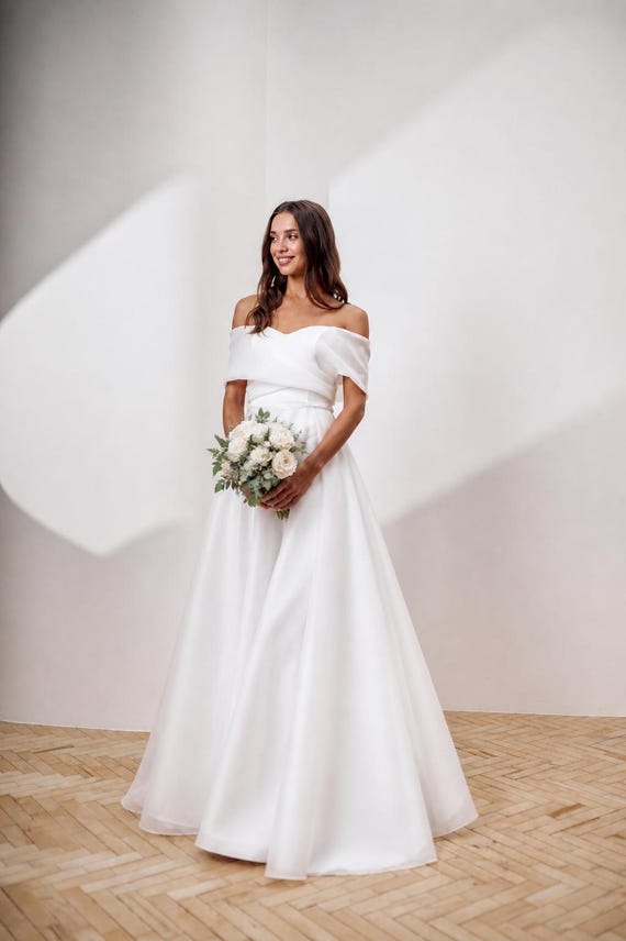 classic a line wedding dress Timeless Aline Cap Sleeves Dresses Charm COCOMELODY CW3509, 25 Days / As Picture / US12-UK14-EUR42 More colors A-Line Wedding Dresses & Bridal