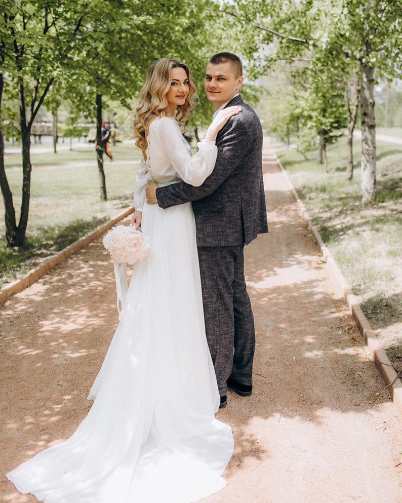 Simple Wedding Dress Civil Wedding Dress Casual Wedding Dress