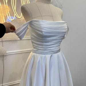 Fairy silk wedding dress, flowy maxi wedding dress, second reception custom wedding dress, boho corset wedding dress, short white dress