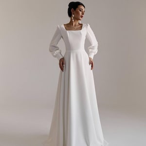 Simple wedding dress, reception dress, civil wedding dress, elopement dress, modest wedding dress, cocktail dress, wedding dress