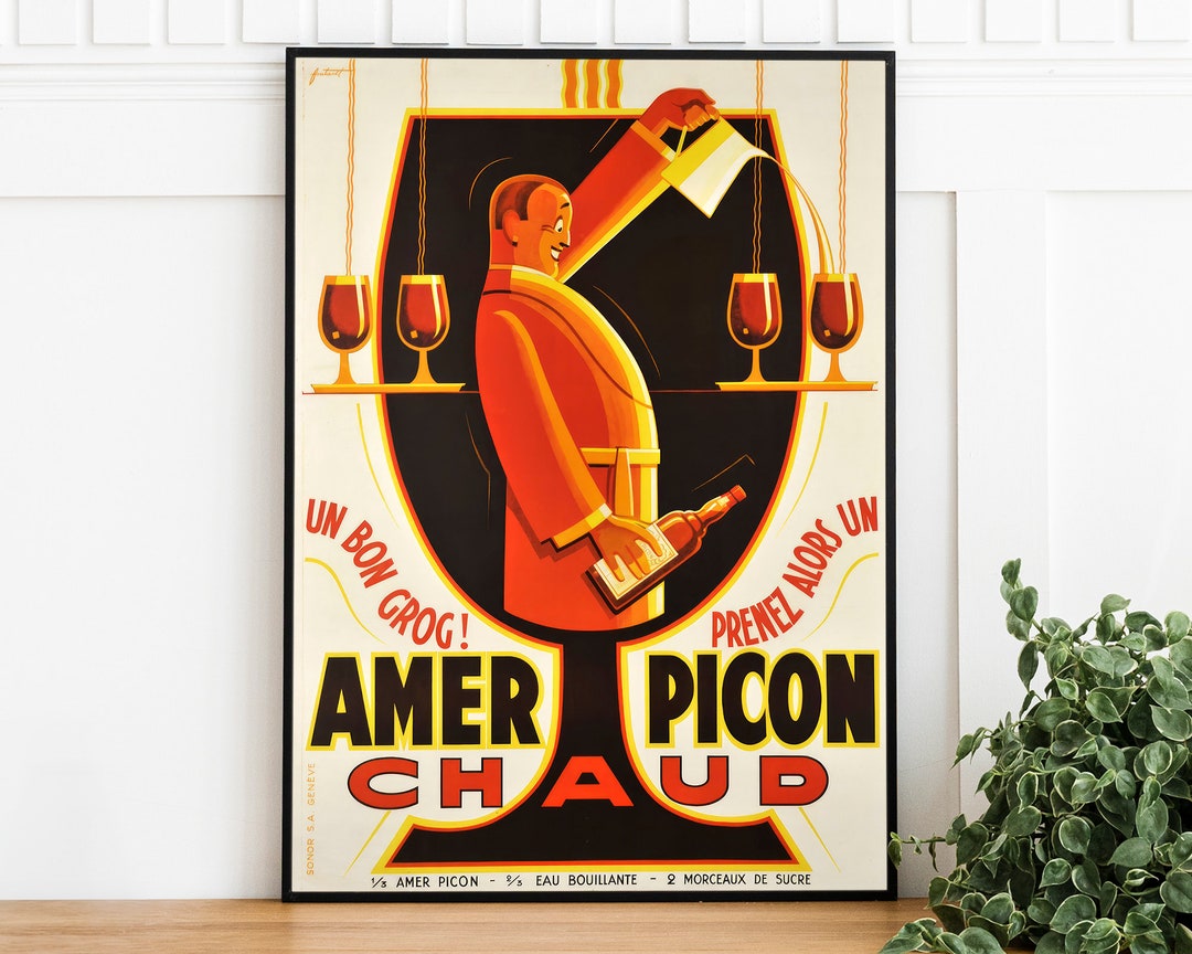 Affiche Vintage Amer Picon Centenaire 1937 – Poster 50x70cm, Reproduction HQ Papier