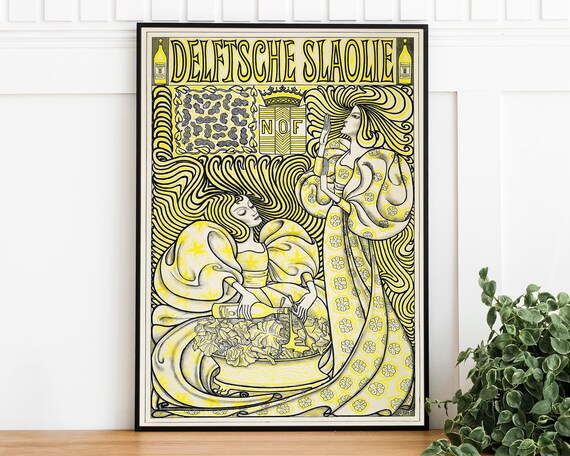 アート・デザイン・音楽 PR:OUD - TROTS OP LEEFTIJD Jan Toorop Delftsche Slaolie Poster: 1894 Art Nouveau Print