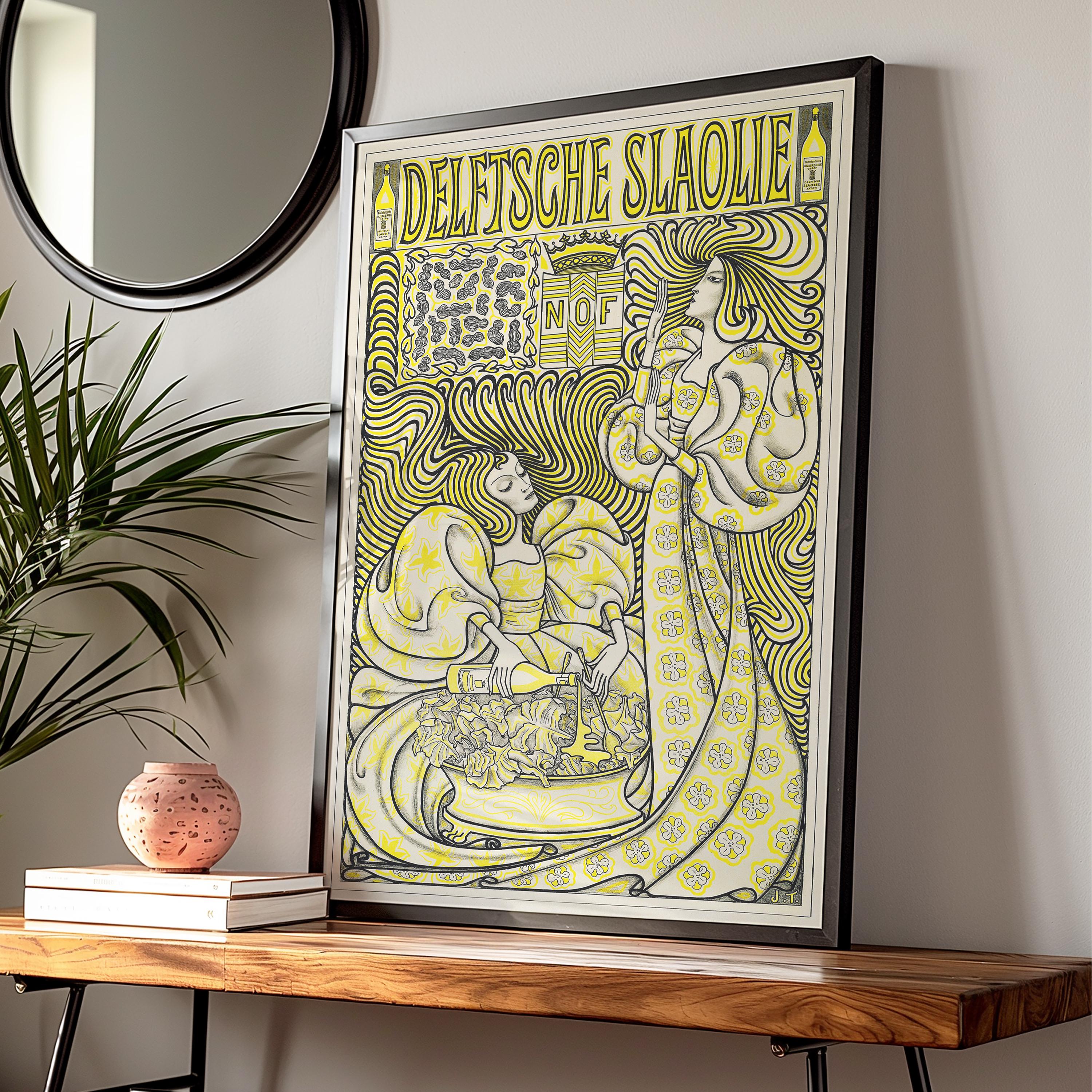 Jan Toorop Delftsche Slaolie Poster: 1894 Art Nouveau Print