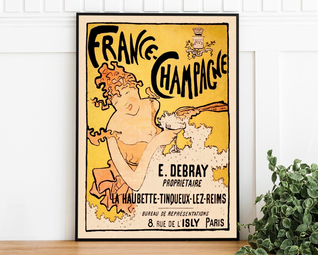 Poster Vintage Paris Champagne Cabaret – 40x60cm – PostersAndCo Neuf