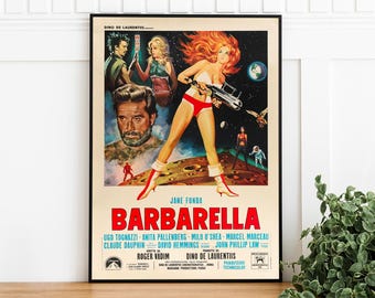 Barbarella Movie Poster: Retro Sci-Fi Wall Art (Digital Download)