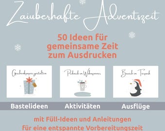 Adventskalender, gezamenlijke tijd, gezinsactiviteiten voor de Advent, afdrukbare ideeën voor de Adventskalender voor gezinnen