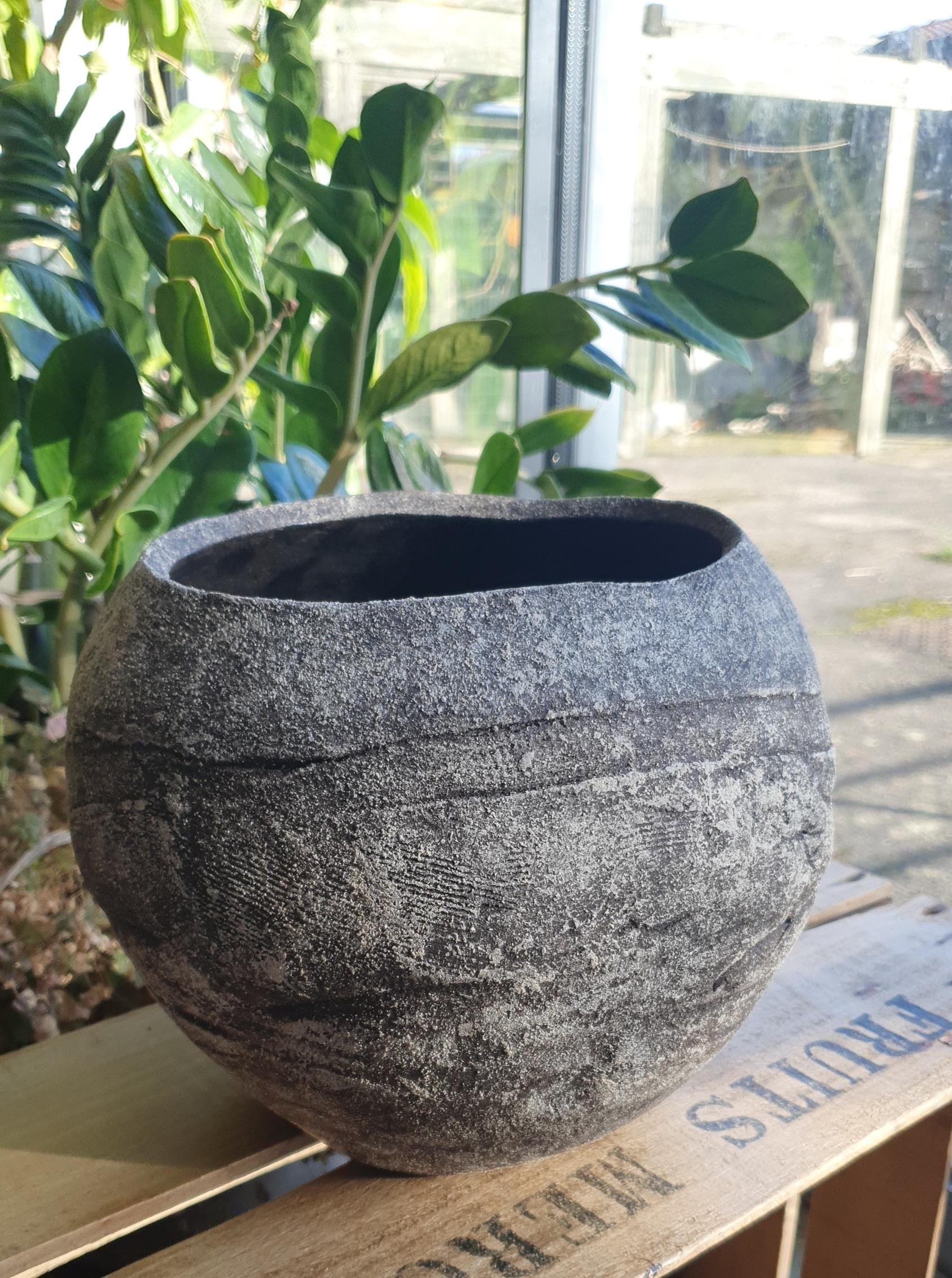 大型陶器花瓶、デザイン花瓶、炻器花瓶 - Etsy 日本