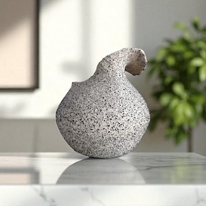 RA || Handmade Ceramic Vase || Textured Ceramic Vase || Minimal Natural Style || Rustic Home Decor || Organic Form || Gift for Art Lovers