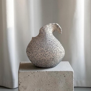 Organic Form Stoneware Vase | Artisan Ceramic Vase for a Minimalist Home