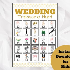 Wedding Treasure Hunt for Kids: Printable I Spy Game (Digital Download)