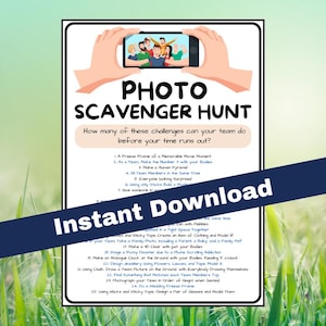 Photo Scavenger Hunt Printable for Kids