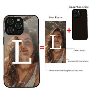 Personalized High Definition Glass Phone Case | Image & Name | various models