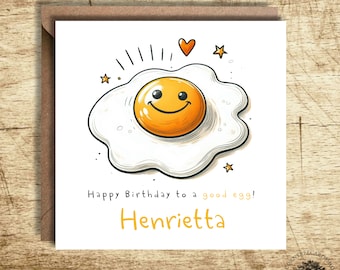 Good Egg Card, Personalised Birthday Card, birthday card, personalisation, funny Cards, Humour Cards, Personalised Card,