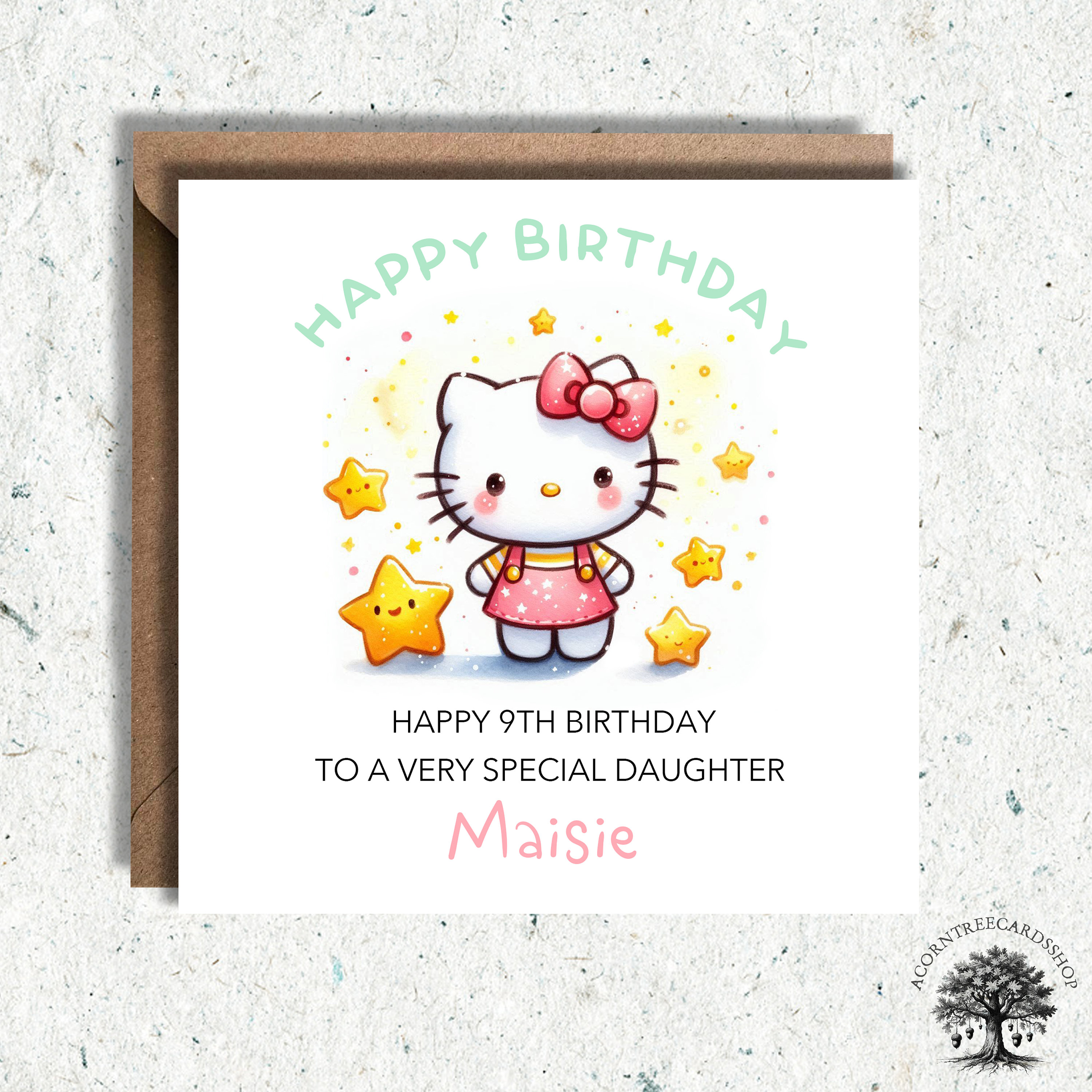 激レア☆ハローキティ☆BIRTHDAY MESSAGE☆ Personalised Hello Kitty Birthday Card, Hello Kitty Birthday Card