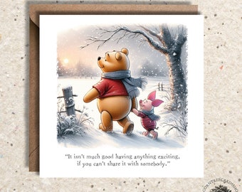 Winnie the Pooh Classic Friends Forever Card, Winnie The Pooh Art
