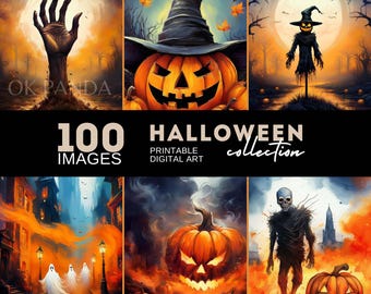 100 Printable Halloween Images. Downloadable illustrations: pumpkins, mummies, skeletons, zombies, bats, and much more.