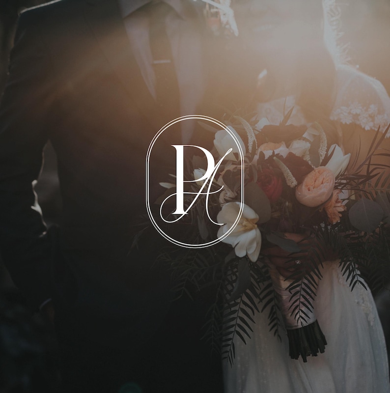 Modern Wedding Monogram | Couple Monogram | Digital Download Logo ...