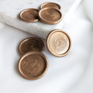 Selos de Lacre Círculo | Selo de Cera Redondo Adesivo Autocolante | Convite, Casamento, Carta, Presente | Circle Wax Seal Stickers
