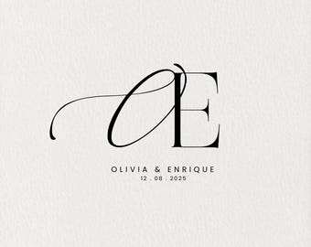 Modern Wedding Monogram | Couple Monogram | Digital Download Logo ...