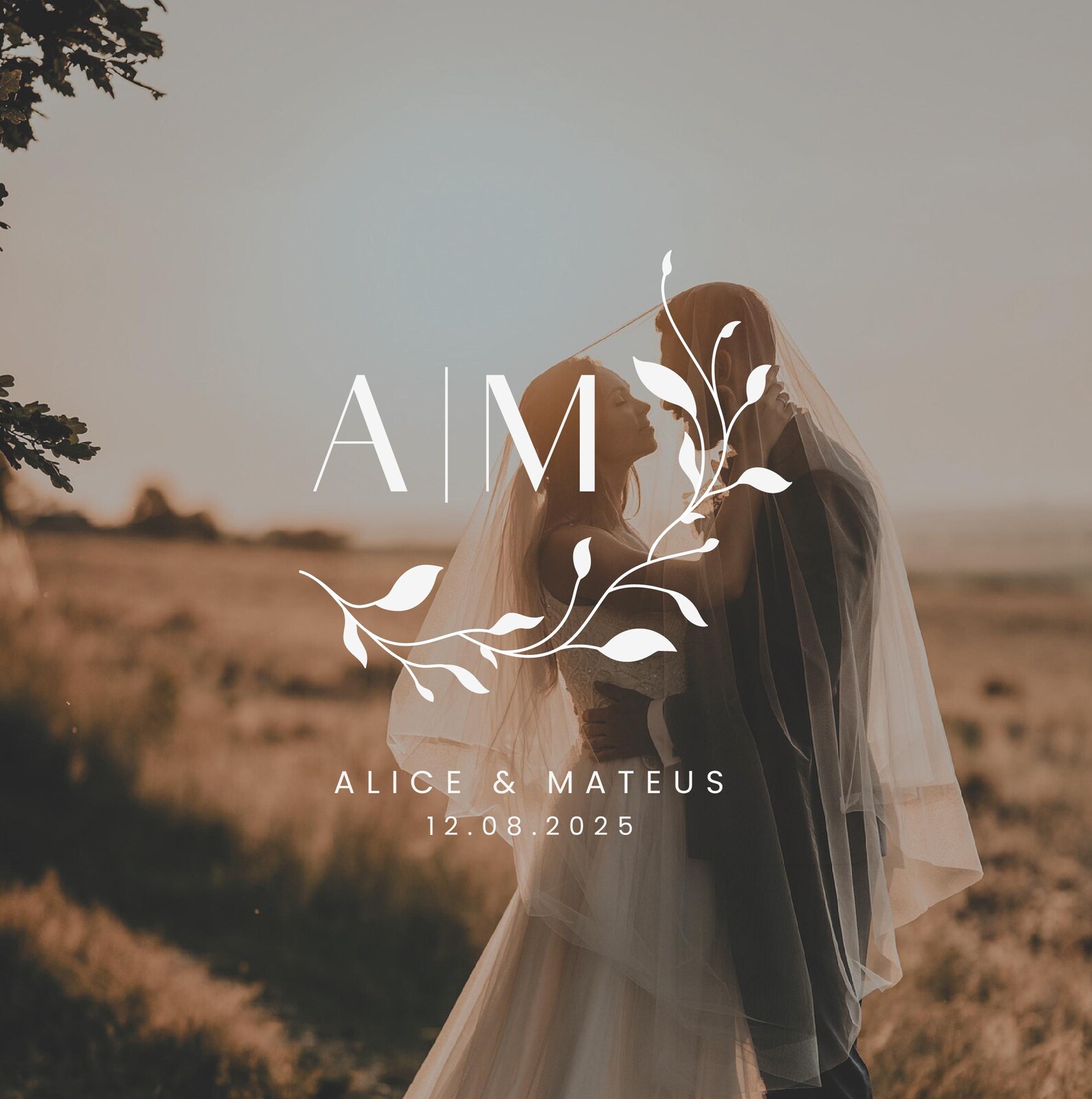 Modern Wedding Monogram | Couple Monogram | Digital Download Logo ...