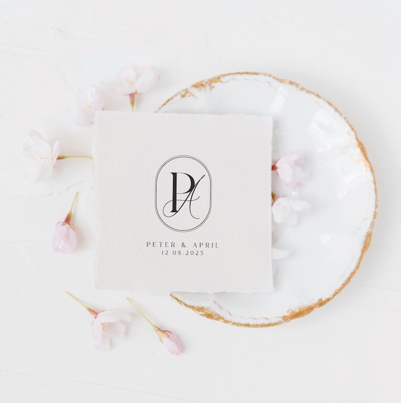 Modern Wedding Monogram | Couple Monogram | Digital Download Logo ...
