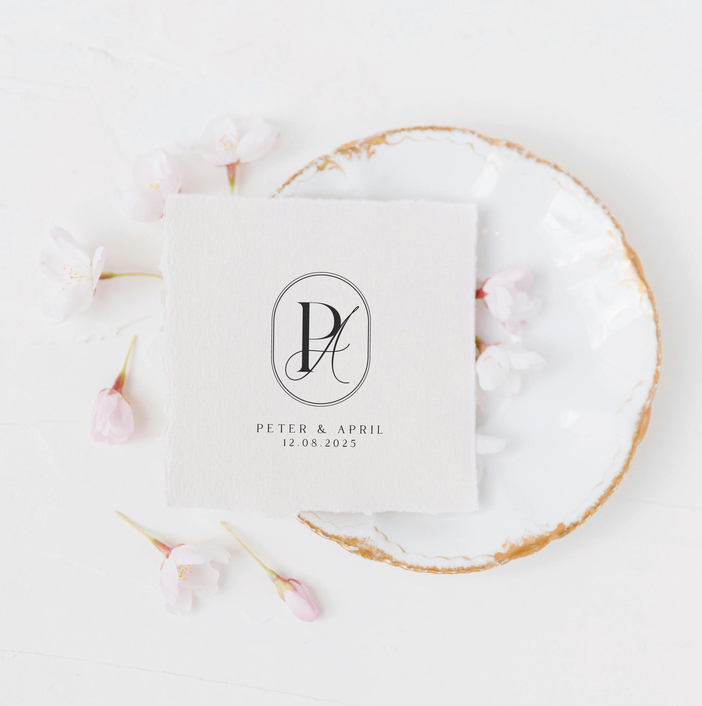 Modern Wedding Monogram | Couple Monogram | Digital Download Logo ...