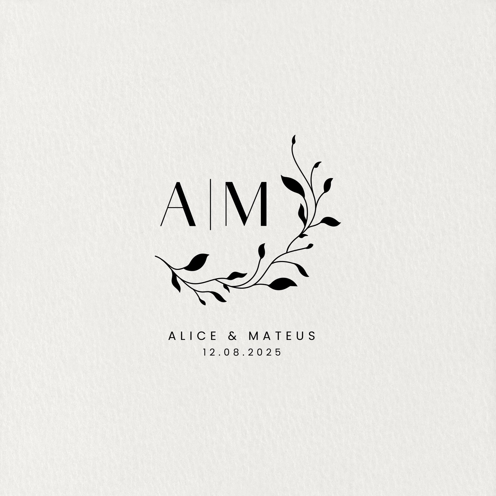 Modern Wedding Monogram | Couple Monogram | Digital Download Logo ...