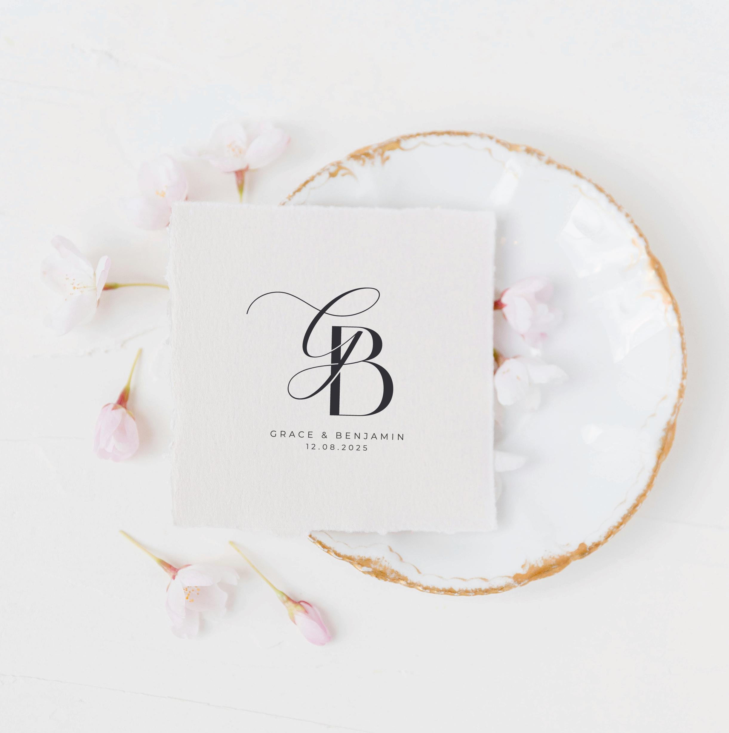 Modern Wedding Monogram | Couple Monogram | Digital Download Logo ...