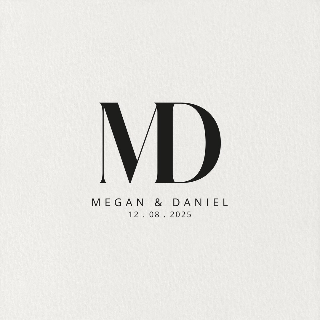 Modern Wedding Monogram | Couple Monogram | Digital Download Logo ...