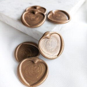 Selos de Lacre Coração | Selo de Cera Romântico Adesivo Autocolante | Convite, Casamento, Carta, Presente | Heart Wax Seal Stickers