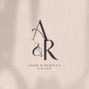 Modern Wedding Monogram | Couple Monogram | Digital Download Logo ...