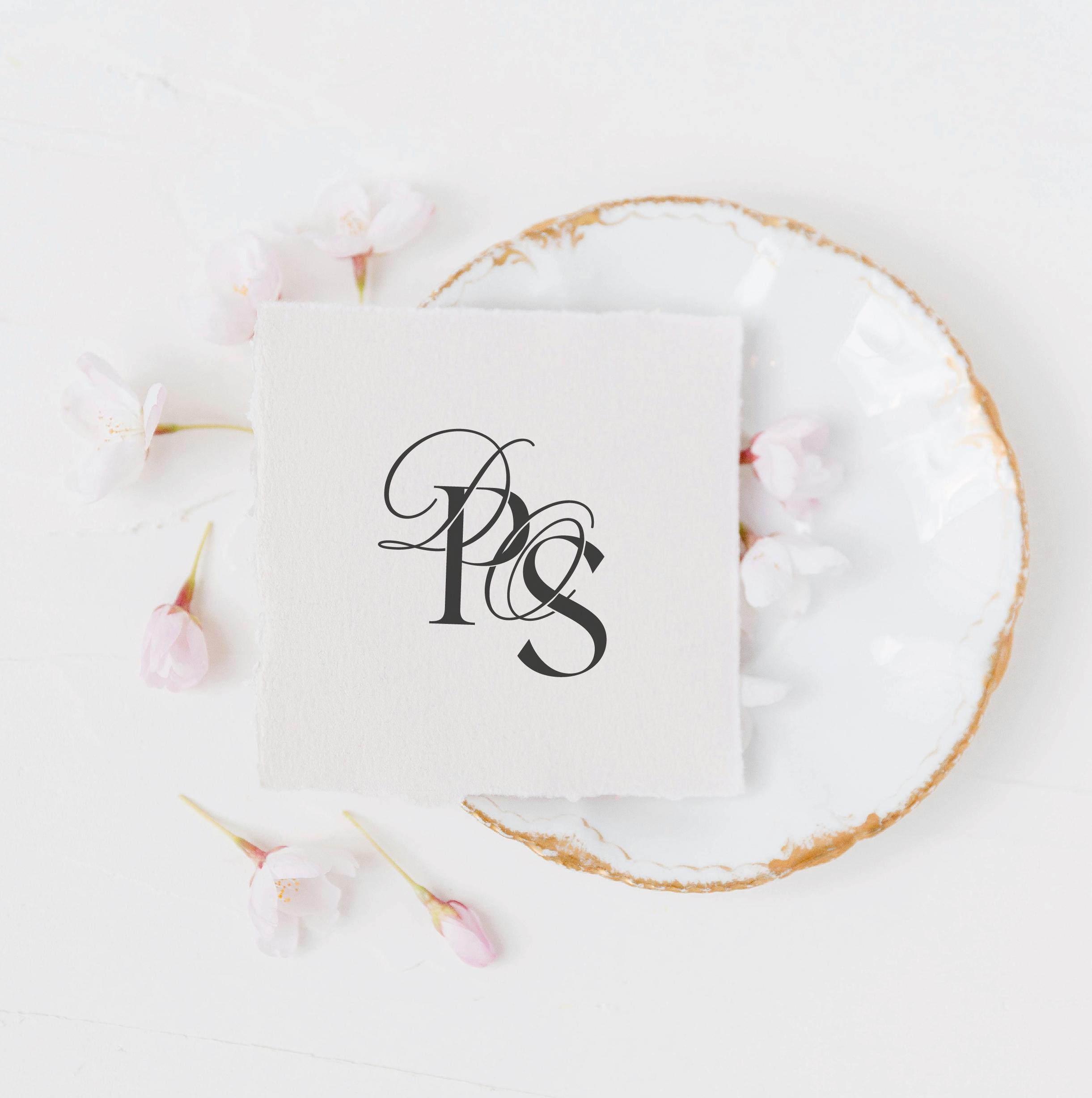 Modern 4 Letter Wedding Monogram | Couple Monogram | Digital Download ...