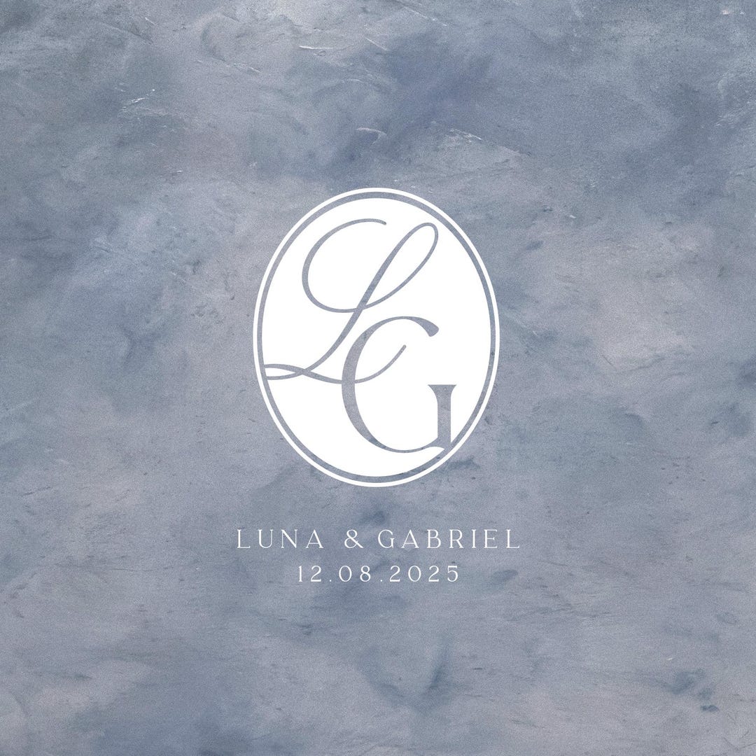 Modern Wedding Monogram | Couple Monogram | Digital Download Logo ...
