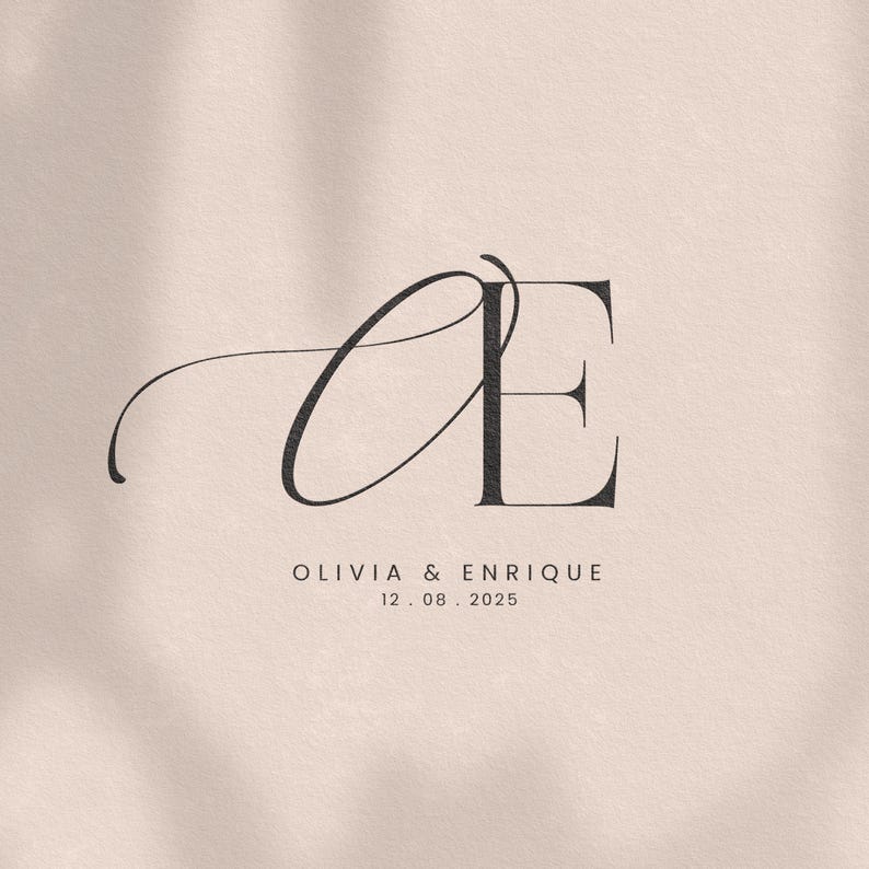 Modern Wedding Monogram | Couple Monogram | Digital Download Logo ...