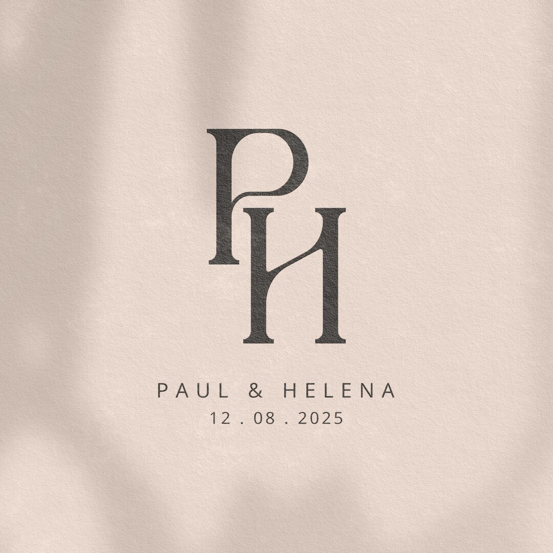 Modern Wedding Monogram | Couple Monogram | Digital Download Logo ...