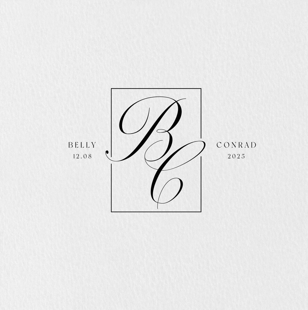 Elegant Wedding Monogram | Couple Monogram | Digital Download Logo ...