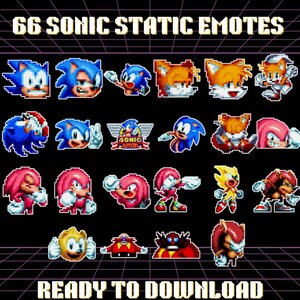 Sonic Static Emotes | Retro | Video Games | Sonic the Hedgehog | Twitch ...