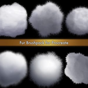 Pälsborstpaket för Procreate - Realistisk fluffig päls för djur och kläder