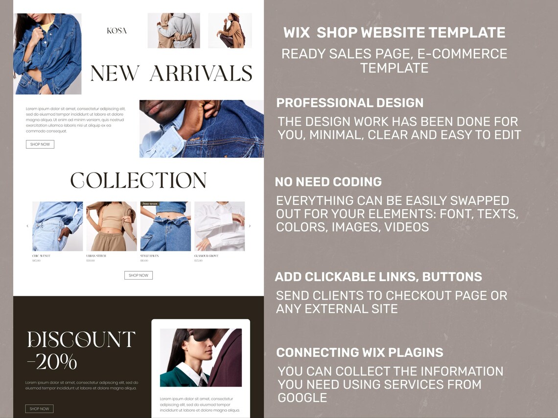 Shop Wix Website, Wix Ready Shop Template, Website, Sales
