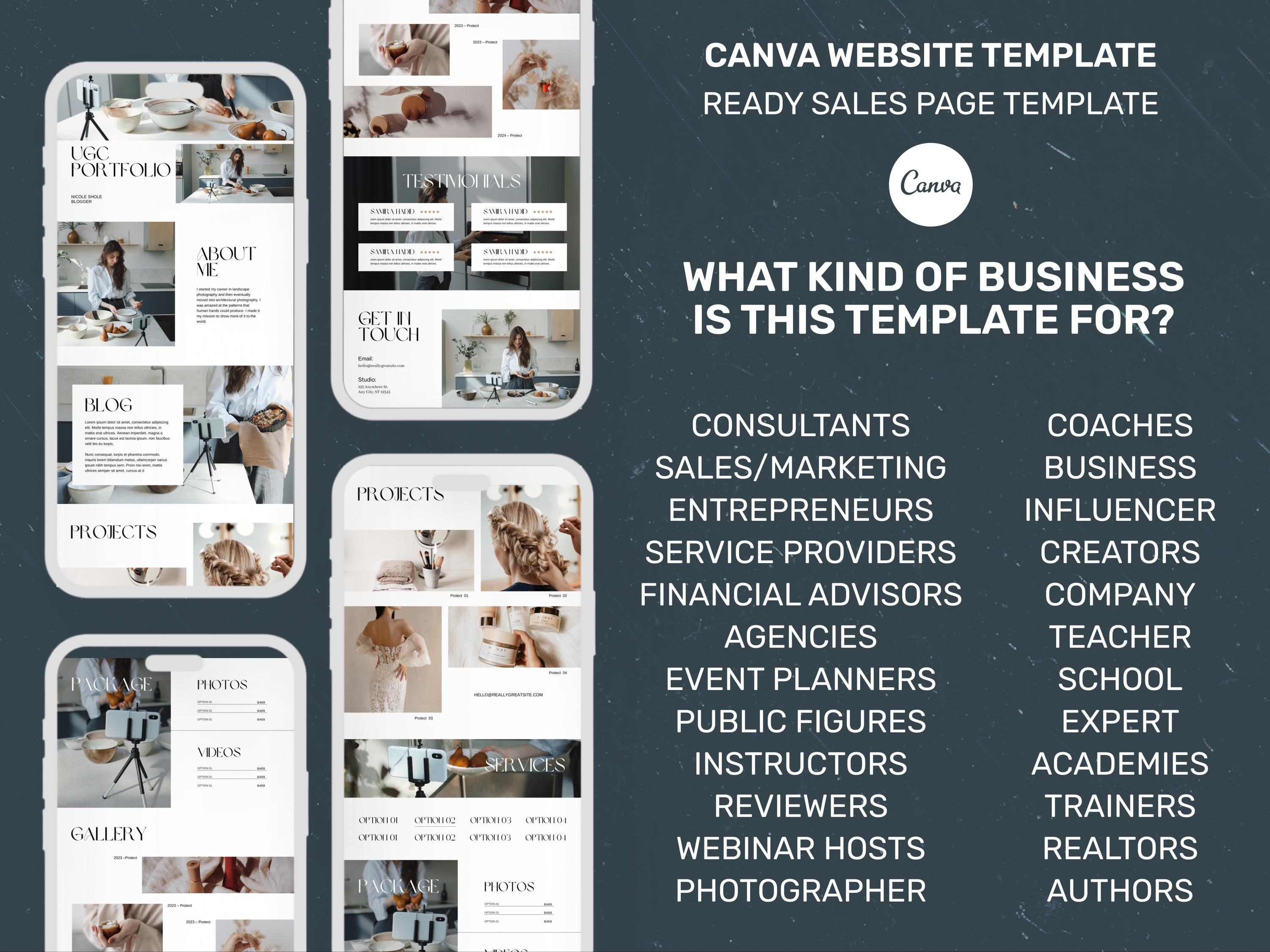 Canva Ready Website Template Canva Website Modern Website Templates