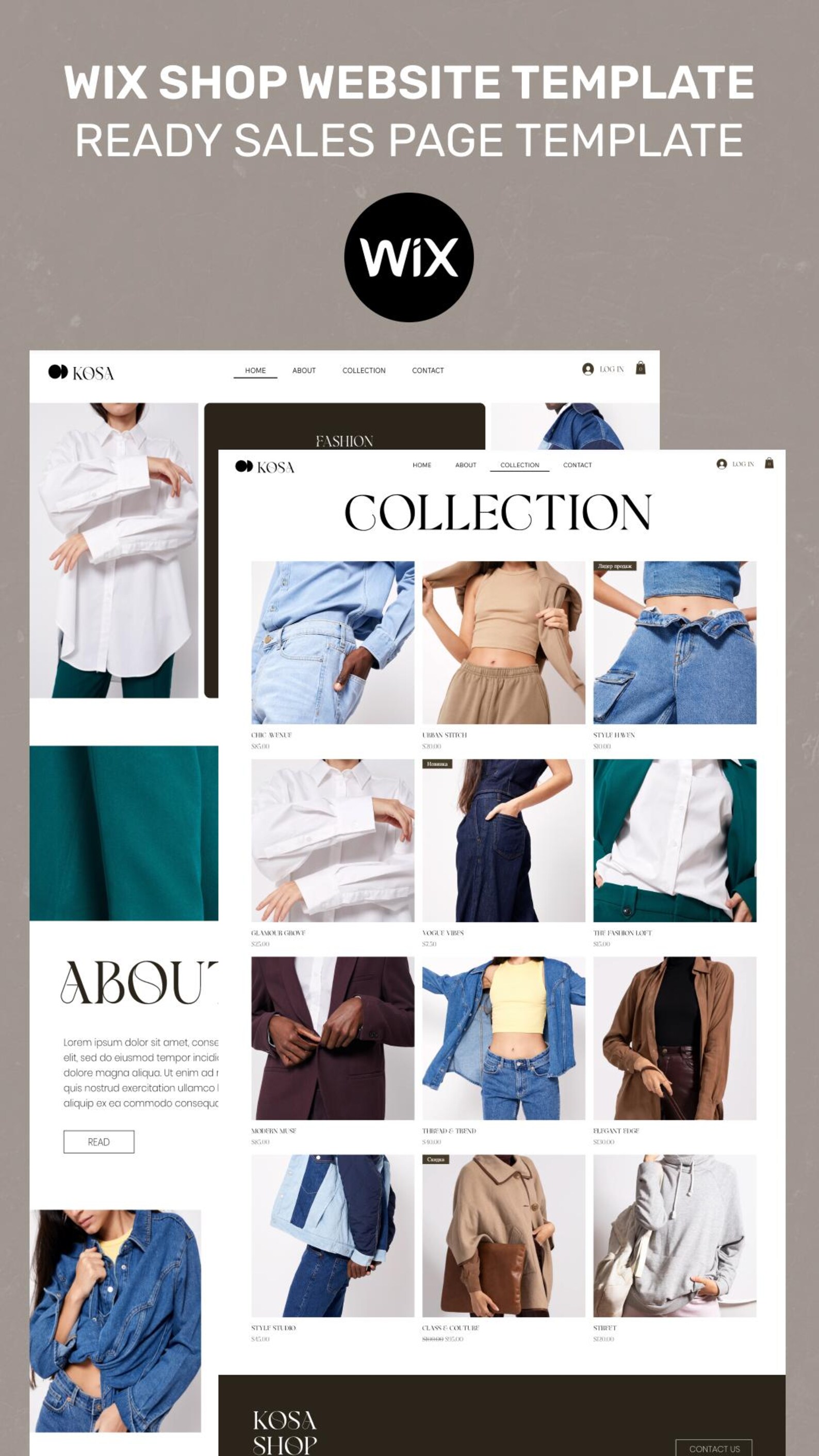Shop Wix Website, Wix Ready Shop Template, Website, Sales