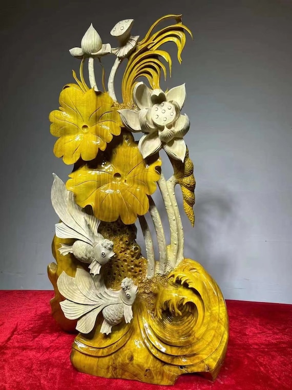 フラワー・ガーデニング S 1000 Gold Lotus ( RuRun Lotus ) Golden Silk Nanmu Goldfish Lotus Flower,jin Yu Man Tang - Harmony