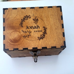 Personal keepsake box Rustic Wooden Keepsake Box Personalized Engraved Gift Wood Memory Box Wedding Memory Chest Jewelry or Photo Box Custom