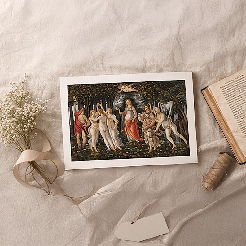 Primavera Renaissance Primavera Botticelli Printable Wall Art Renaissance Painting Digital ...